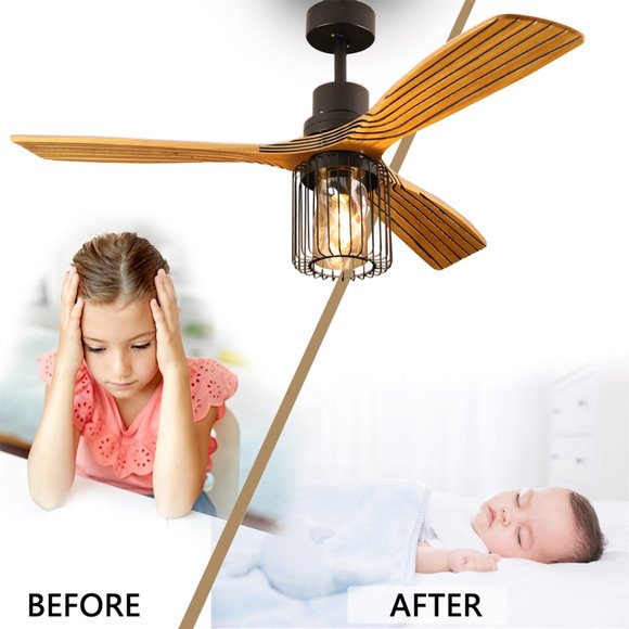 ExBrite 52 inch Wood Light Ceiling Fan - Picture 7 of 8